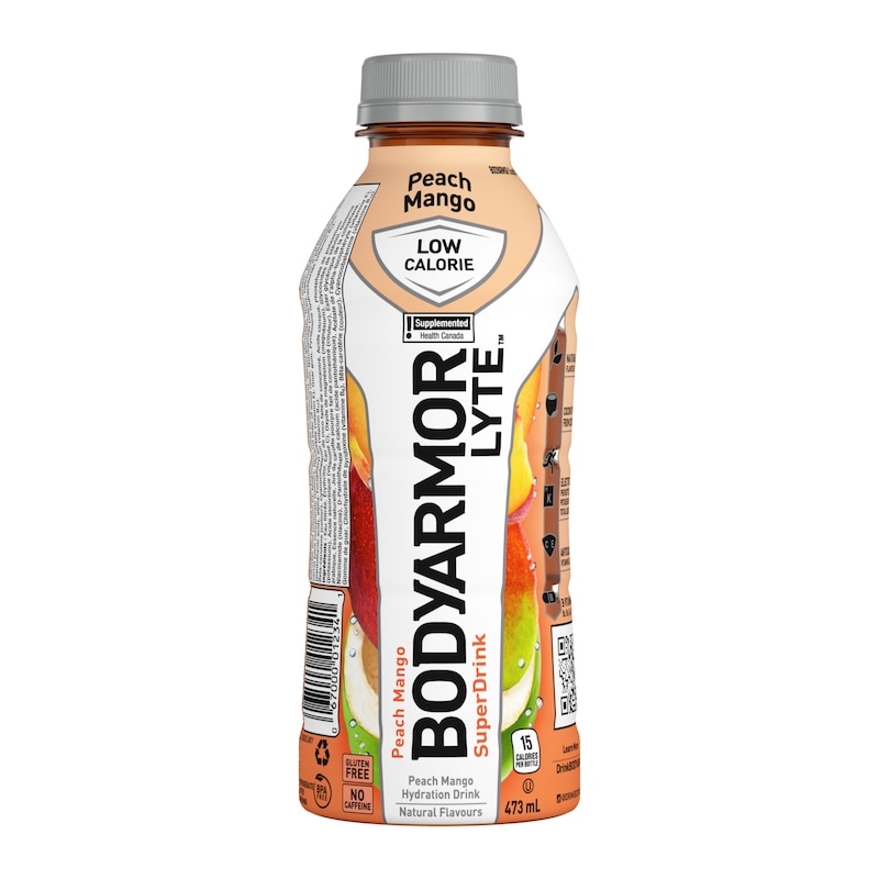 Low-Calorie Sports Drink Peach Mango Bottle