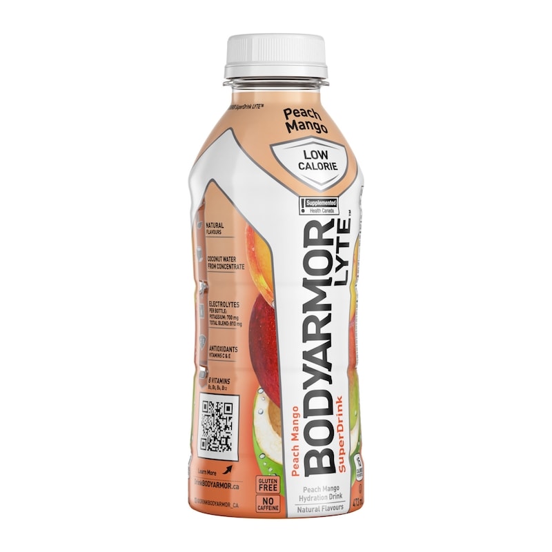 Low-Calorie Sports Drink Peach Mango Bottle