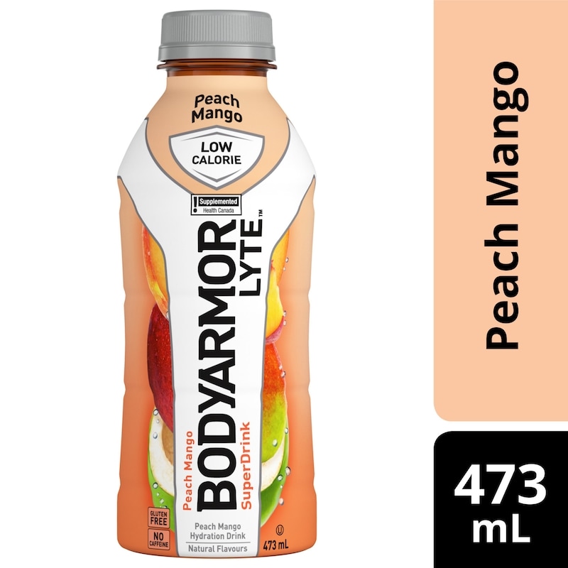 Low-Calorie Sports Drink Peach Mango Bottle