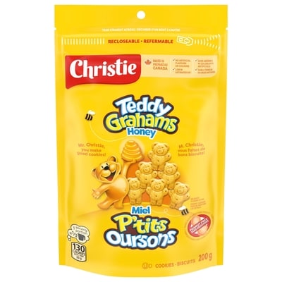 Christie Teddy Graham Cookies, made in a peanut-free factory, school Snacks 200 g, $1.75/100g
