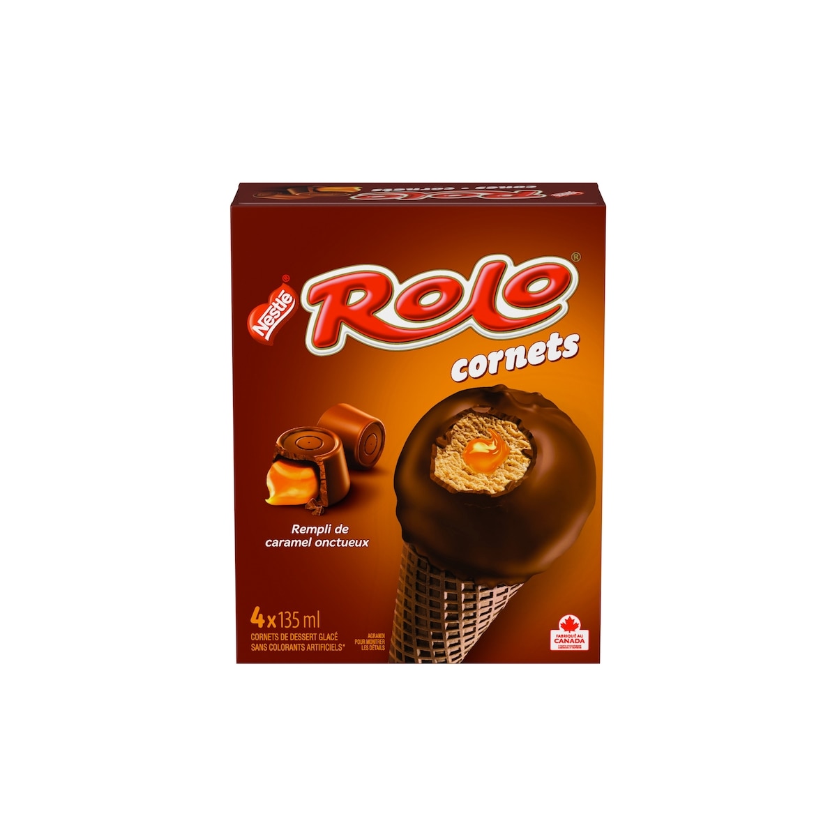 Nestlé Cornets, dessert glacé, confectionnés au canada 0.54 l, 1,57 $/100ml
