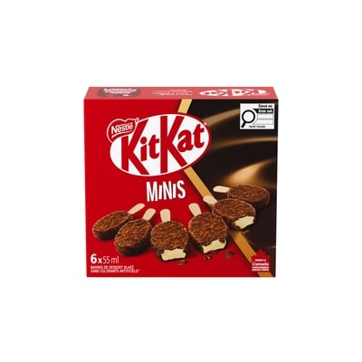 Nestlé Kitkat Mini-barres, dessert glacé, confectionnés au Canada 330 ml, 1,50 $/100ml