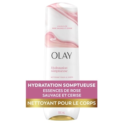 Olay Crème lavante pour le corps à l'hydratation indulgente, crème à la rose et cerise  591 ml, 2,50 $/100ml