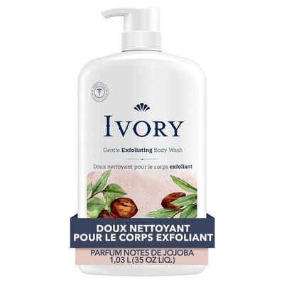 Ivoire Doux nettoyant pour le corps exfoliant, parfum Notes de jojoba, 1,03 L (35 oz) 1035 ml, 1,09 $/100ml