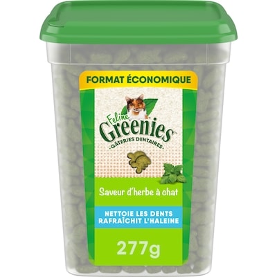 Greenies Gâteries dentaires naturelles pour chats adultes FELINE saveur d’herbe à chat 276 g, 5,43 $/100g