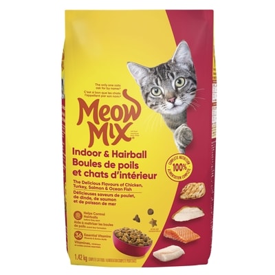 Meow Mix Cat Food Hairball Control 1.42 kg, $0.49/100g