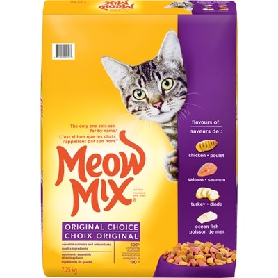 Meow Mix Cat Food Original Choice 7.25 kg, $0.40/100g