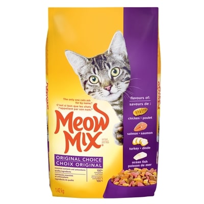 Meow Mix Cat Food Original Choice 1.42 kg, $0.49/100g