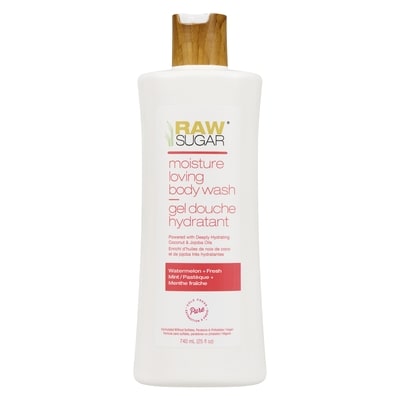 Raw Sugar Moisture Loving Body Wash Watermelon + Fresh Mint 740 ml, $1.69/100ml