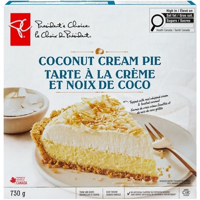 President's Choice Coconut Cream Pie 730 g, $1.71/100g