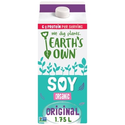 Earth's Own Gluten-Free Original Soy Milk Alternative 1.75 l, $0.23/100ml