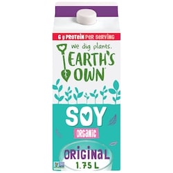 Earth's Own Gluten-Free Original Organic Soy Milk Alternative 1.75 l, $0.21/100ml