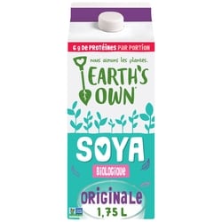 Earth’s Own Boisson au soya Originale sans gluten 1.75 l, 0,21 $/100ml