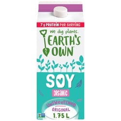 Earth's Own Gluten-Free Unsweetened Original Soy Milk Alternative 1.75 l, $0.26/100ml