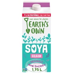 Earth’s Own Boisson au soya Originale non sucrée sans gluten 1.75 l, 0,23 $/100ml