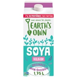 Earth’s Own Boisson au soya Originale non sucrée sans gluten 1.75 l, 0,21 $/100ml