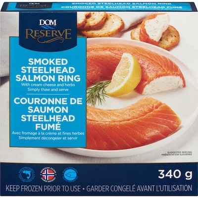 null Reserve Smoked Steelhead Salmon Ring 340 g, $6.47/100g