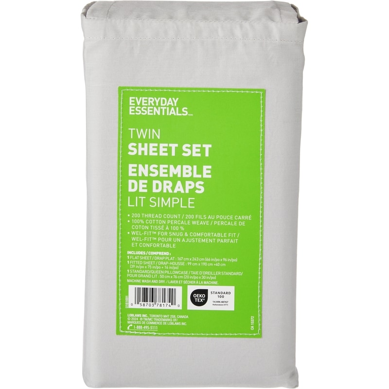 Twin Cotton Sheet 3 Piece Set