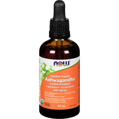 Now Ashwagandha Liquid Extract 500 Mg/Ml 59 ml, $47.44/100ml