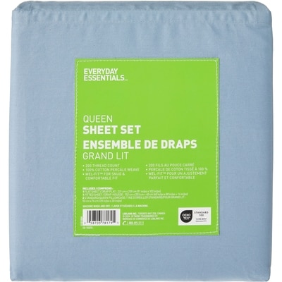Everyday Essentials Queen Cotton Sheet 4 Piece Set 1 ea, $50.00/1ea