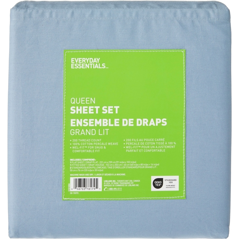 Queen Cotton Sheet 4 Piece Set
