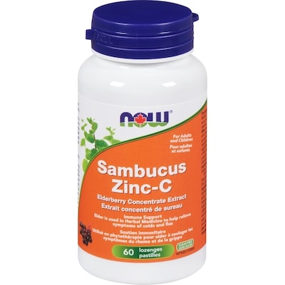 Now Sambucus Zinc-C Elderberry Concentrate Extract 60 ea, $0.47/1ea