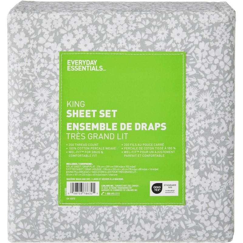 King Cotton Sheet 4 Piece Set
