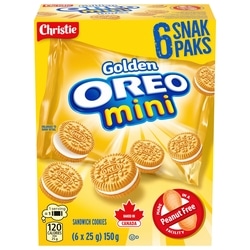 Christie OREO, Mini Golden Cookies, Snack Pack, School Snacks 150 g, $2.33/100g