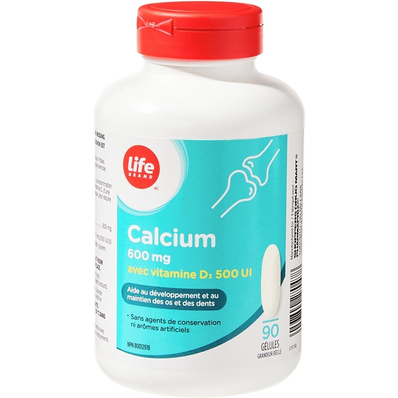 Calcium 600 mg with Vitamin D3 500 IU 90 Softgels