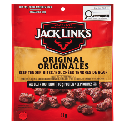 Jack Link’s Pépites de bifteck originales 81 g, 9,86 $/100g