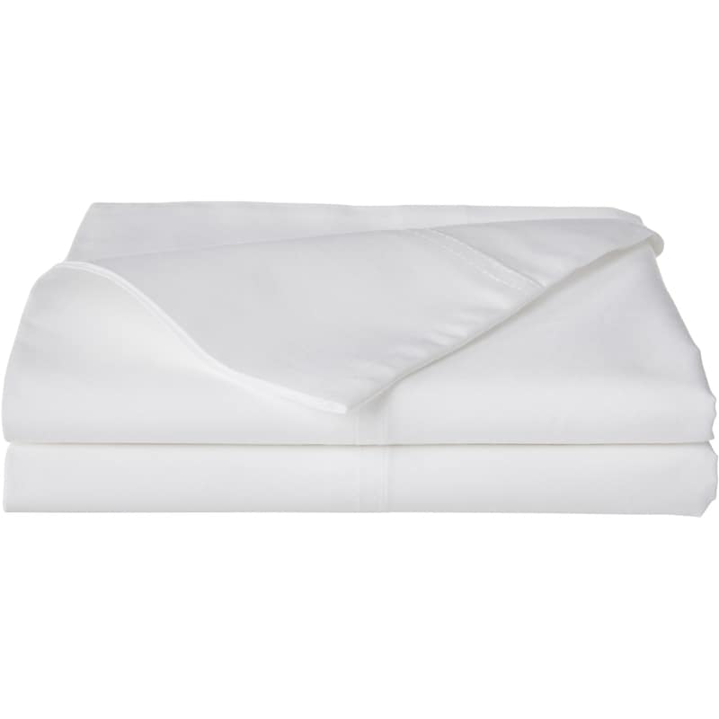Queen Percale Pillowcases 2 Piece Set, White
