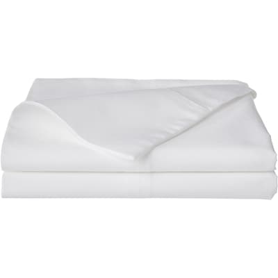 Queen Percale Pillowcases 2 Piece Set, White
