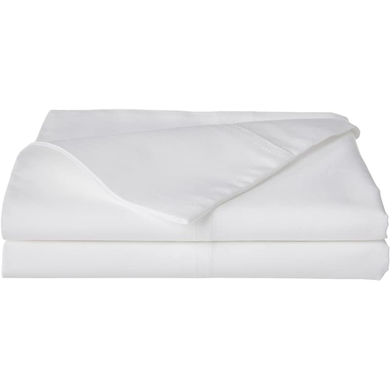 Queen Percale Pillowcases 2 Piece Set, White