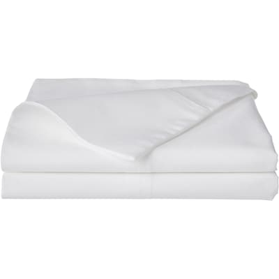 Ensemble de taies d’oreiller 2 pièces en percale pour grand lit, blanc
