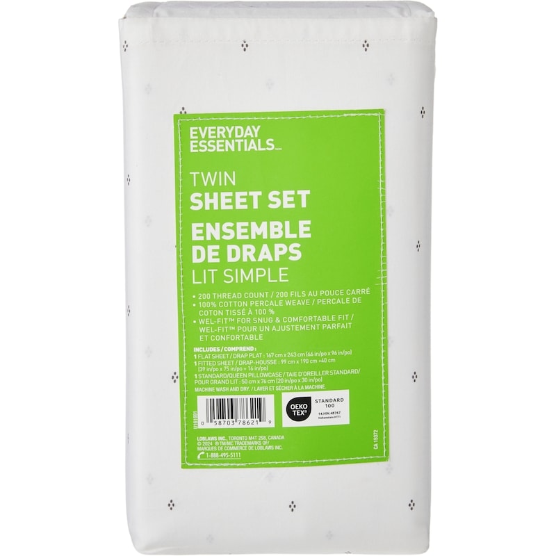 Twin Cotton Sheet 3 Piece Set