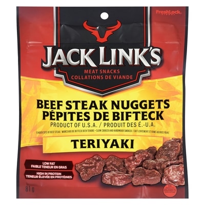 Jack Link’s Pépites de bifteck teriyaki 81 g, 9,25 $/100g