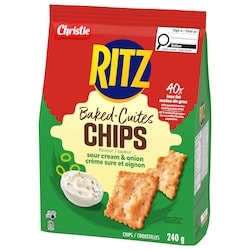 Christie RITZ Baked Chips Sour Cream & Onion, Crispy, crunchy