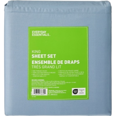 Everyday Essentials King Cotton Sheet 4 Piece Set 1 ea, $55.00/1ea