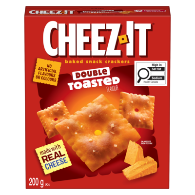 Cheez-It Baked Snack Crackers Double Toasted Flavour 200 g, $1.75/100g