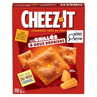 Cheez-It Craquelins cuits au four saveur grillée à deux reprises 200 g, 1,25 $/100g