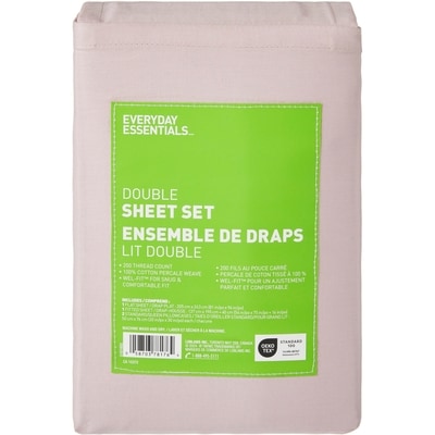 Everyday Essentials Double Cotton Sheet 4 Piece Set 1 ea, $45.00/1ea