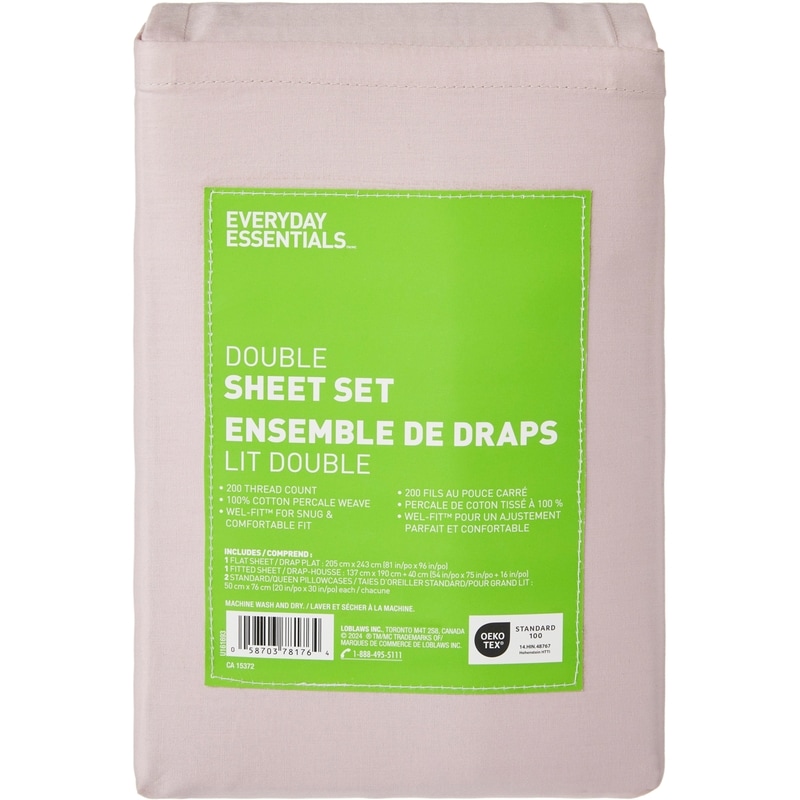 Double Cotton Sheet 4 Piece Set