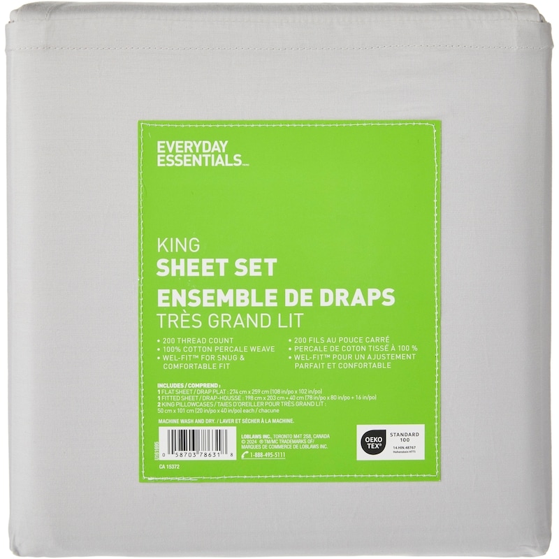 King Cotton Sheet 4 Piece Set