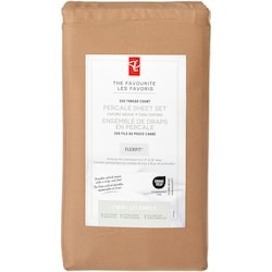 President's Choice Twin Percale Cotton Sheet 3 Piece Set - Hazelnut 1 ea, $50.00/1ea