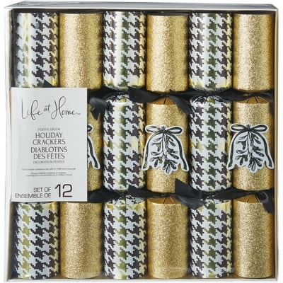 Life at Home Holiday Crackers 12 Piece Set 12 in - Gilded Noel 1 ea, $17.00/1ea