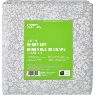 Everyday Essentials Queen Cotton Sheet 4 Piece Set 1 ea, $50.00/1ea