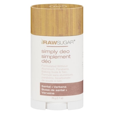 Raw Sugar Simply Deo Santal + Verbena 76 g, $15.12/100g