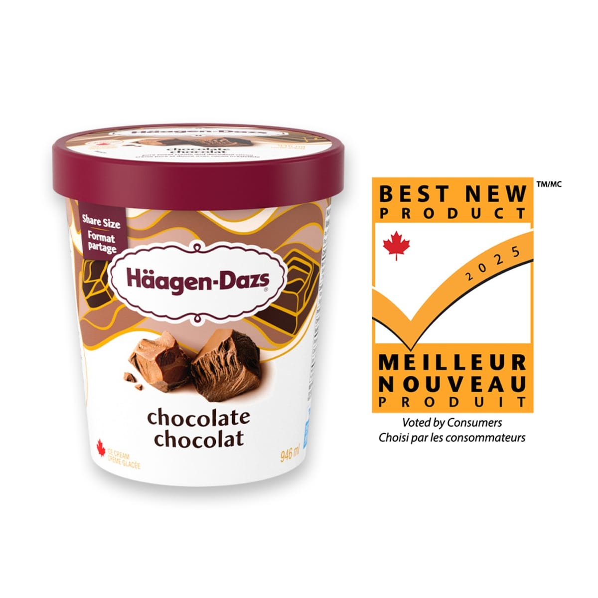 Haagen Dazs Chocolate Ice Cream 0.946 l, $1.16/100ml