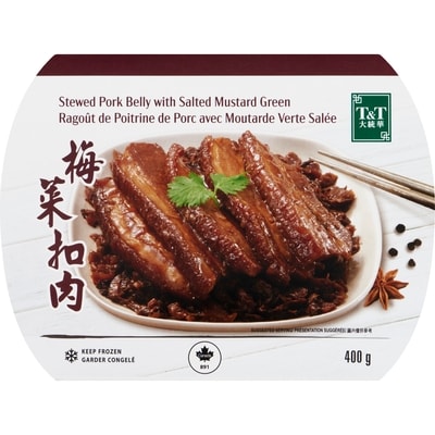 T&T Frozen Pork Belly with Salted Mustard 400 g, $2.50/100g