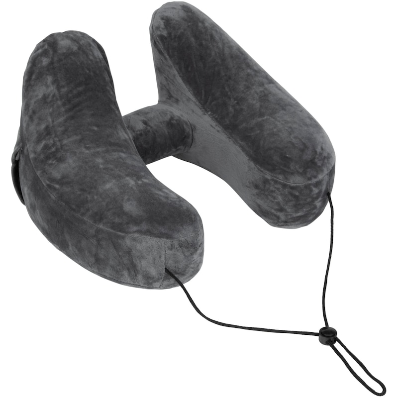 Deluxe Neck Support Pillow With Pouch Grey